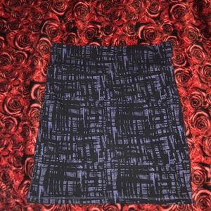 Purple and black pencil skirt *mystery*